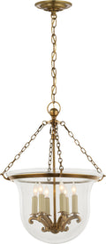 Country Medium Bell Jar Lantern | Antique-Burnished Brass