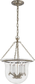 Country Medium Bell Jar Lantern | Polished Nickel