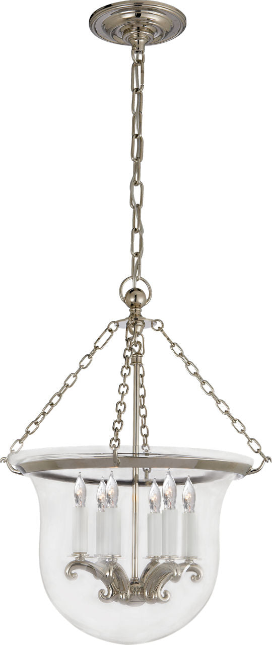 Country Medium Bell Jar Lantern | Polished Nickel