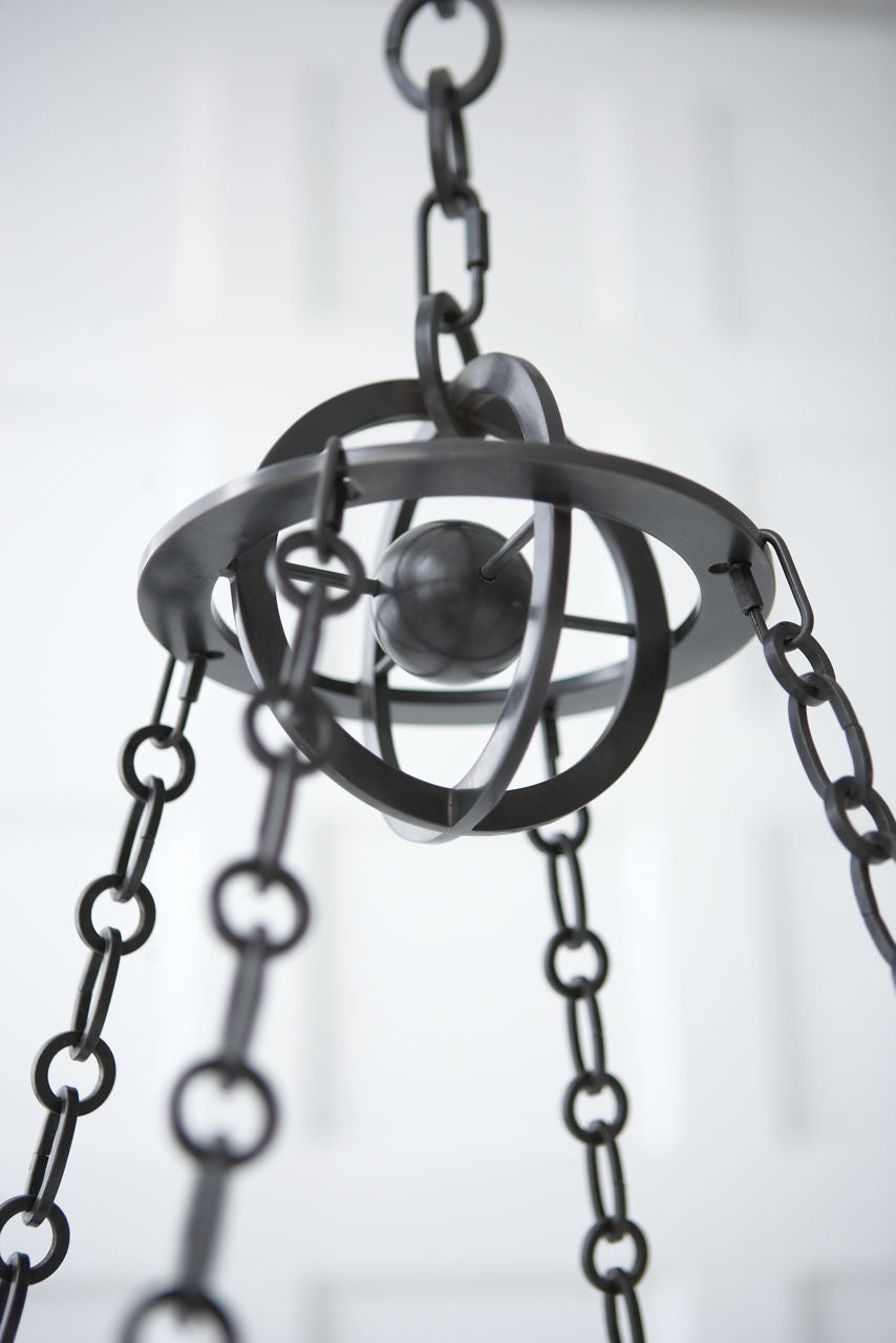 Modern Globe Lantern | Bronze | White Glass