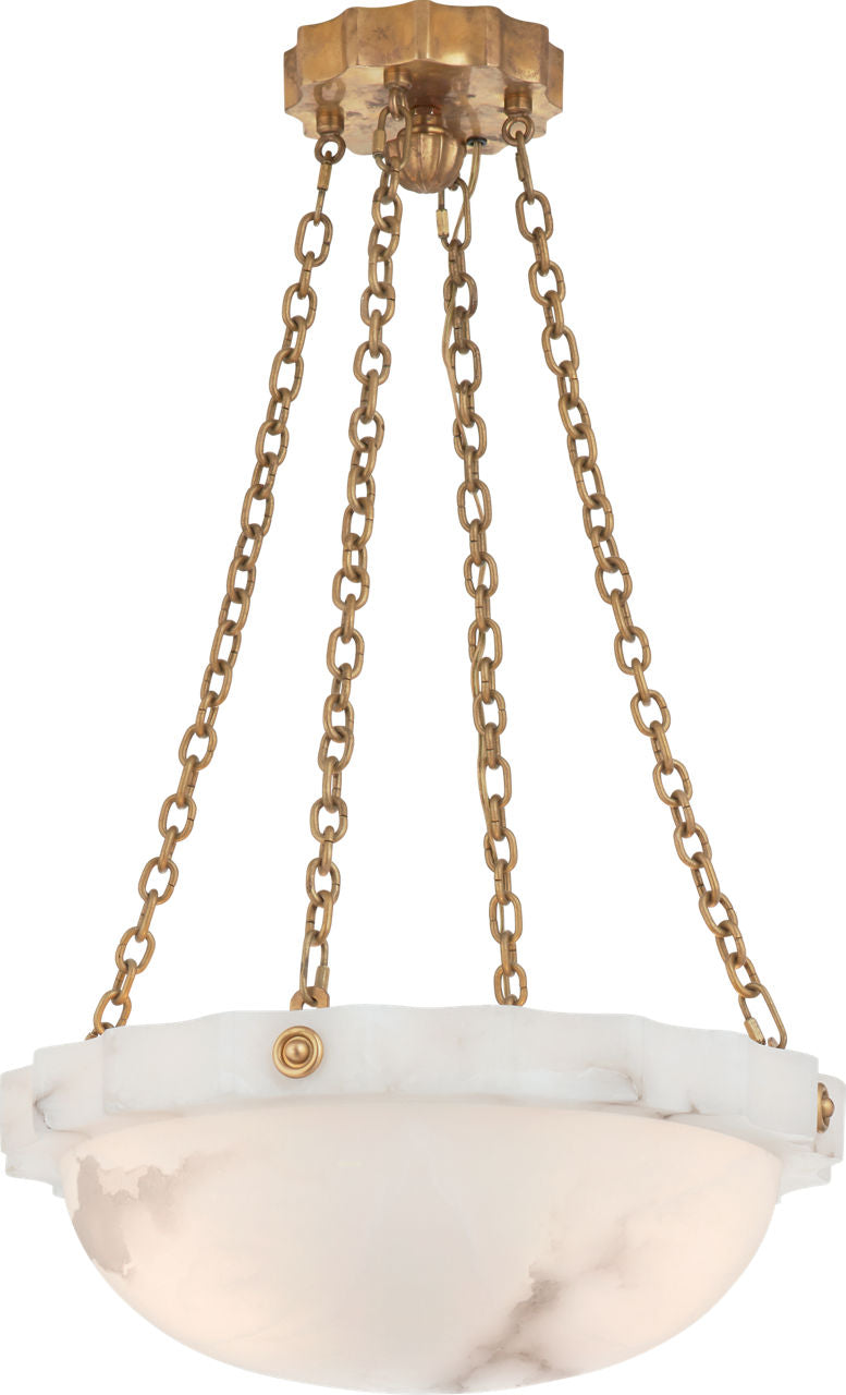 Fluted Band Medium Chandelier | Alabaster