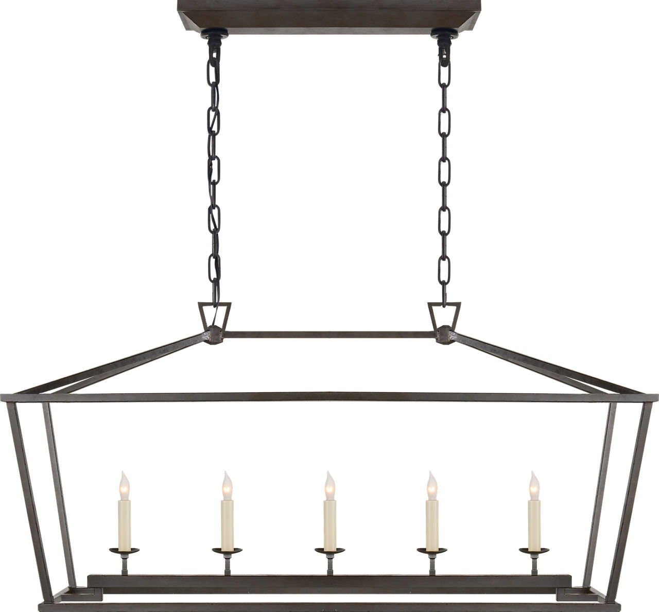 Darlana Medium Linear Lantern | Aged Iron