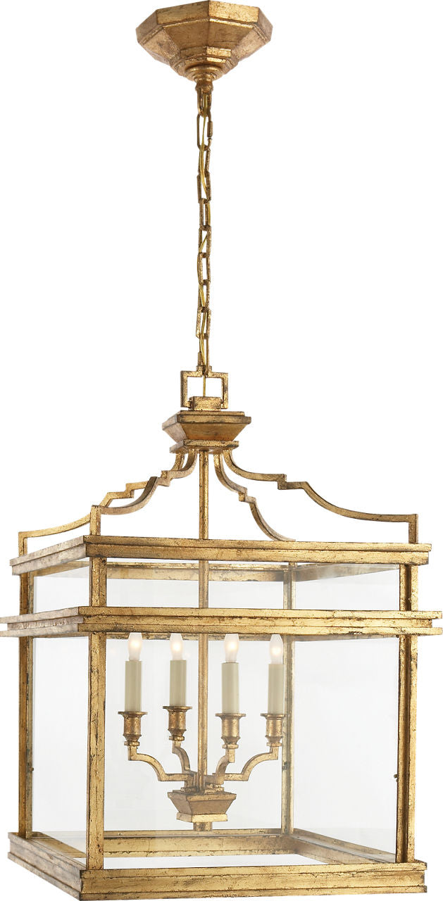 Mykonos Medium Lantern | Gilded Iron