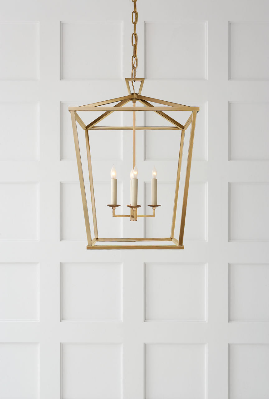 Darlana Medium Lantern | Antique- Burnished Brass