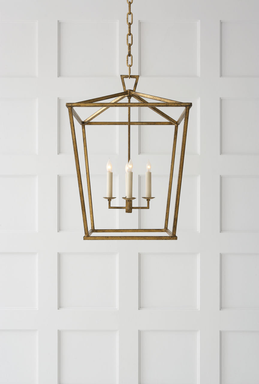 Darlana Medium Lantern | Gilded Iron