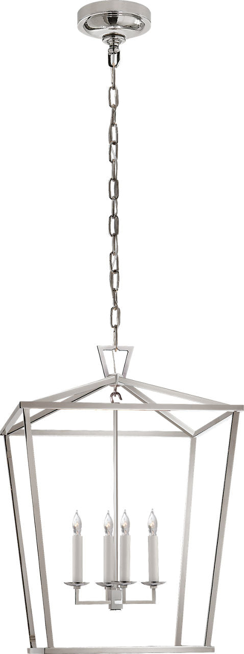 Darlana Medium Lantern | Polished Nickel