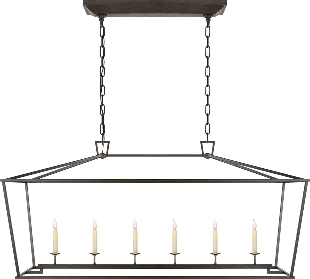 Darlana Large Linear Lantern | Aged Iron