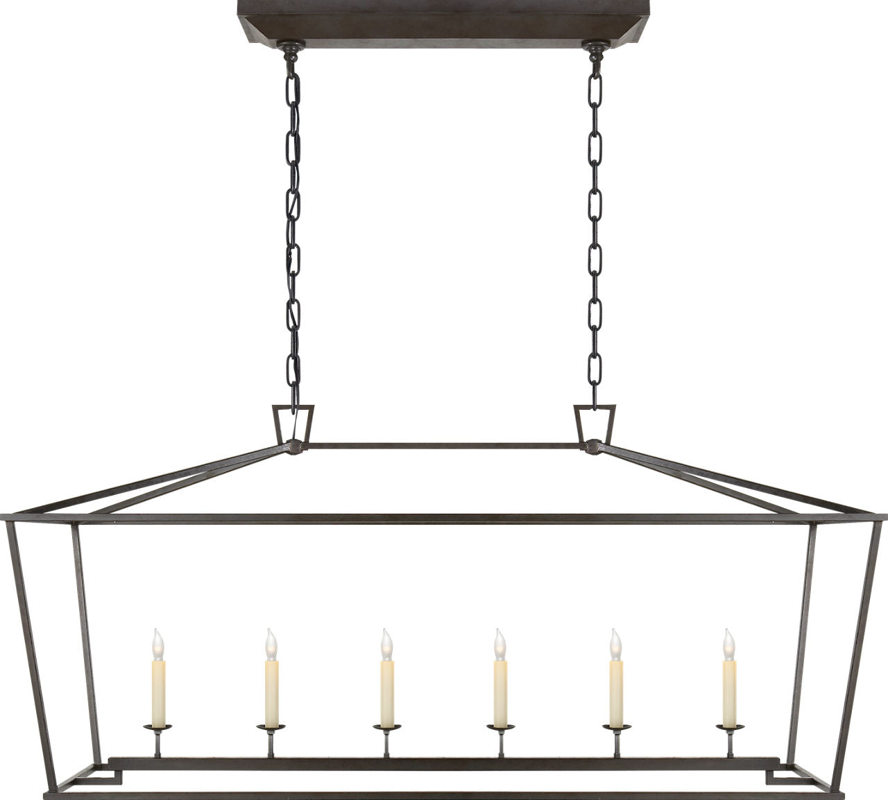 Darlana Large Linear Lantern | Aged Iron