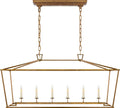 Darlana Large Linear Lantern | Gilded Iron