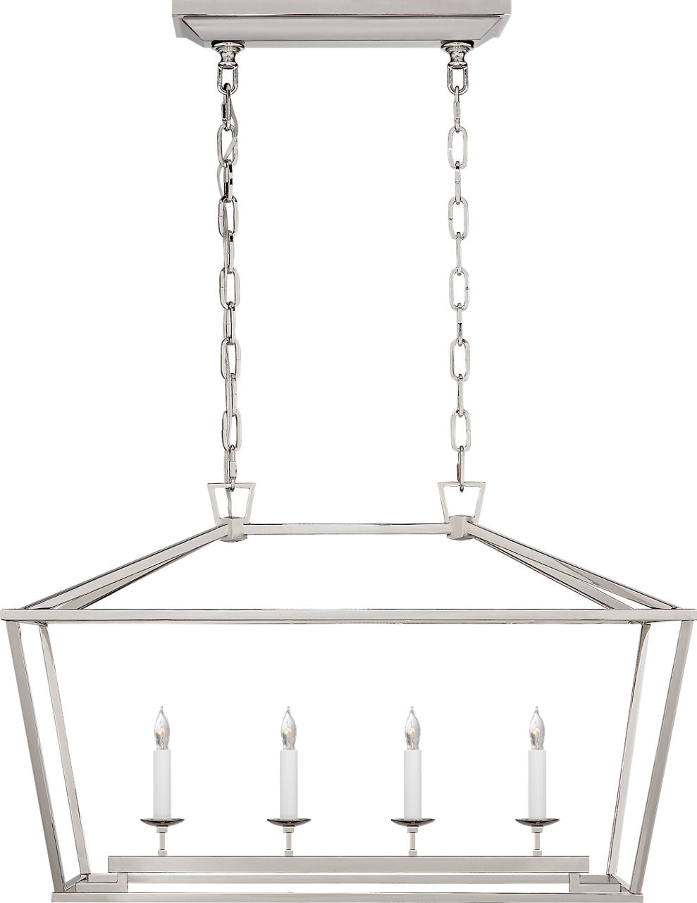 Darlana Small Linear Lantern | Polished Nickel