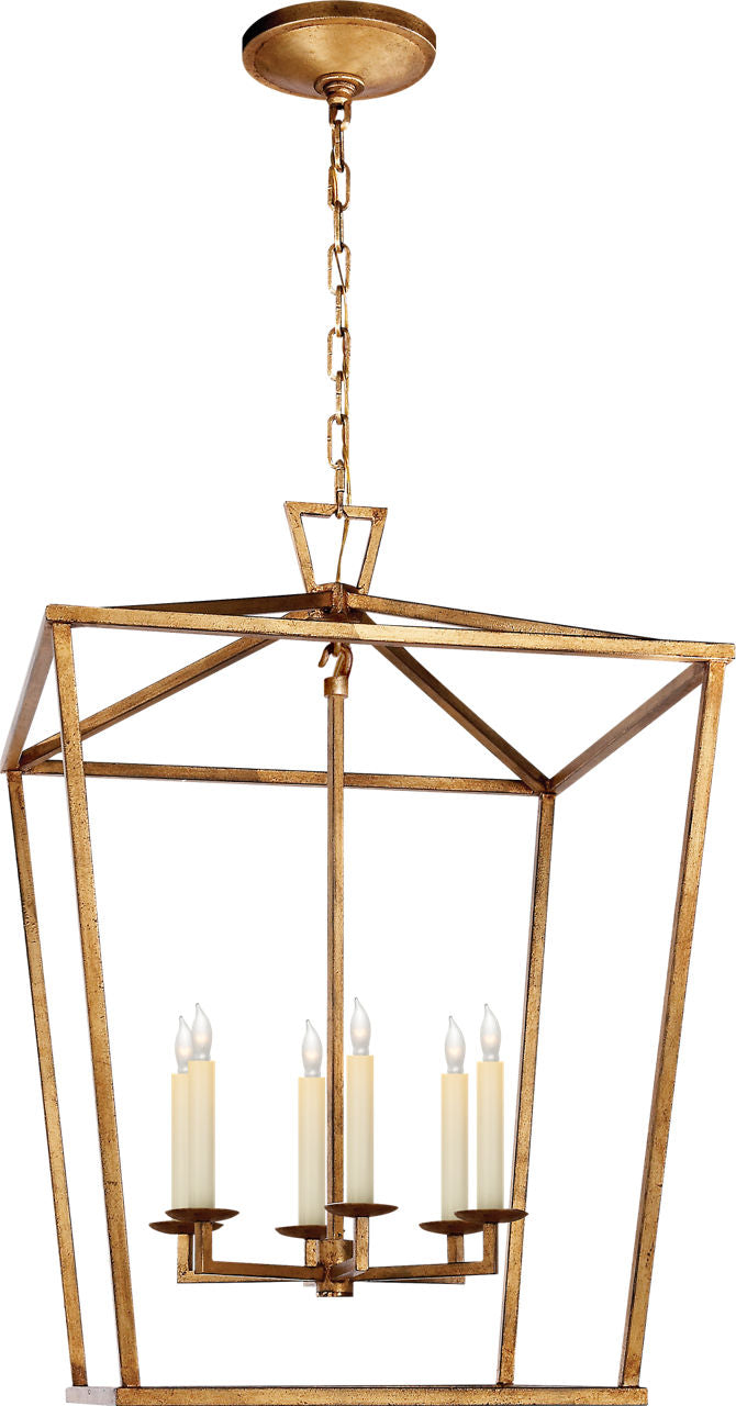 Darlana Large Lantern | Gilded Iron