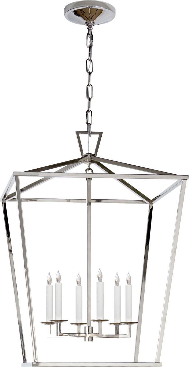 Darlana Large Lantern | Polished Nickel