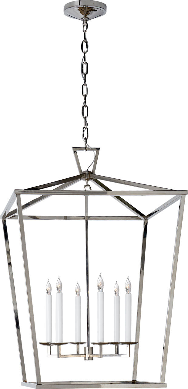 Darlana Extra Large Lantern | Polished Nickel