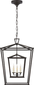 Darlana Medium Double Cage Lantern | Aged Iron