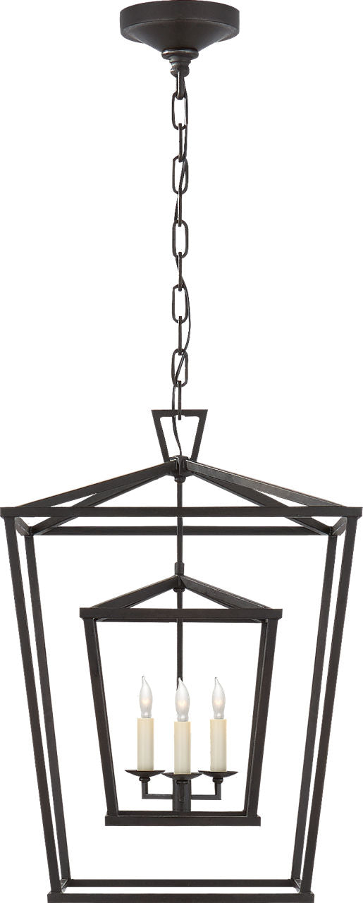 Darlana Medium Double Cage Lantern | Aged Iron