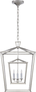 Darlana Medium Double Cage Lantern | Polished Nickel