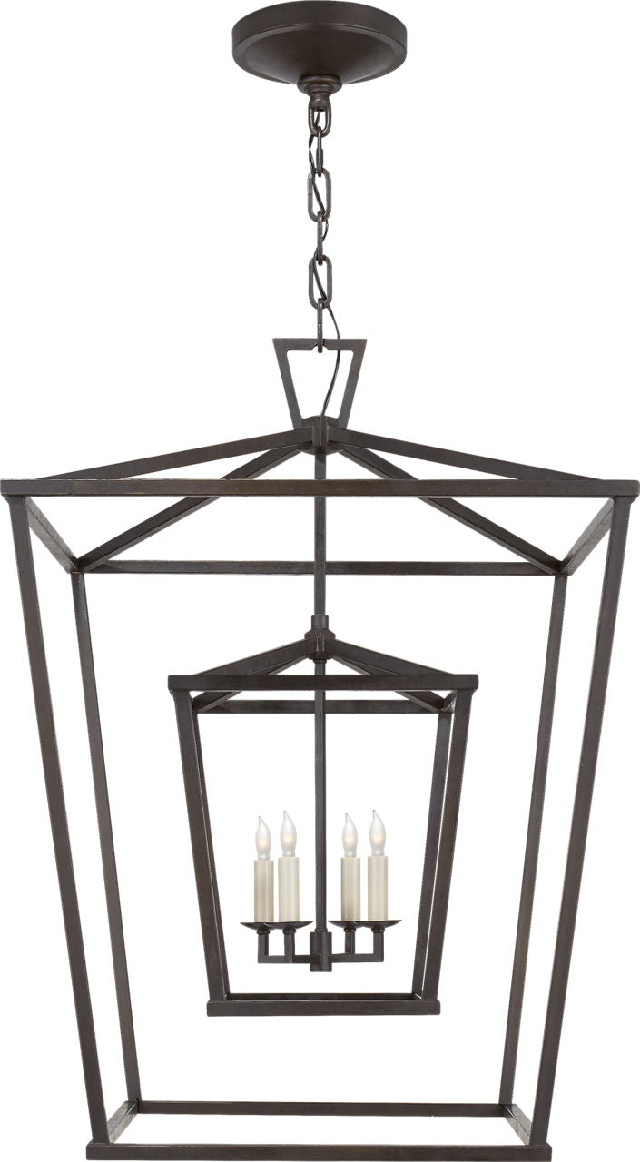 Darlana Large Double Cage Lantern | Aged Iron