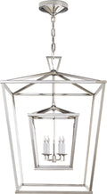 Darlana Large Double Cage Lantern | Polished Nickel