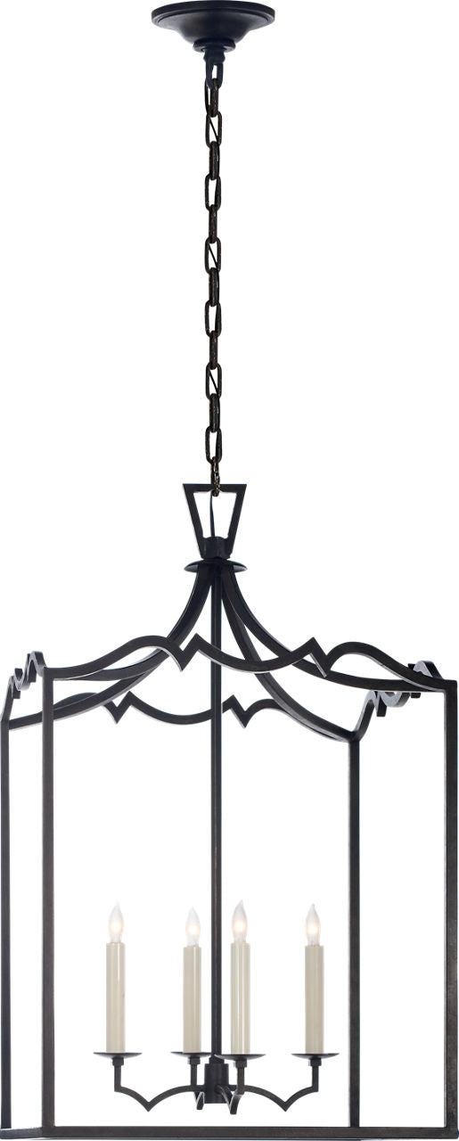 Darlana Medium Fancy Lantern | Aged Iron
