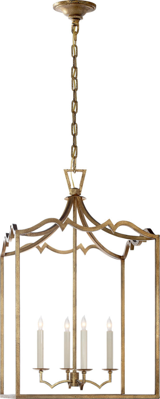 Darlana Medium Fancy Lantern | Gilded Iron