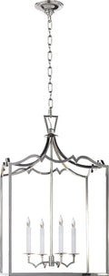 Darlana Medium Fancy Lantern | Polished Nickel