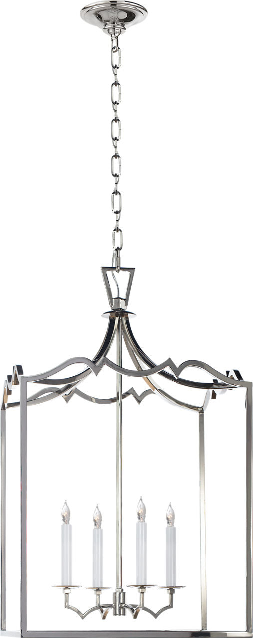 Darlana Medium Fancy Lantern | Polished Nickel