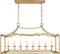 Fancy Darlana Large Linear Pendant | Gilded Iron