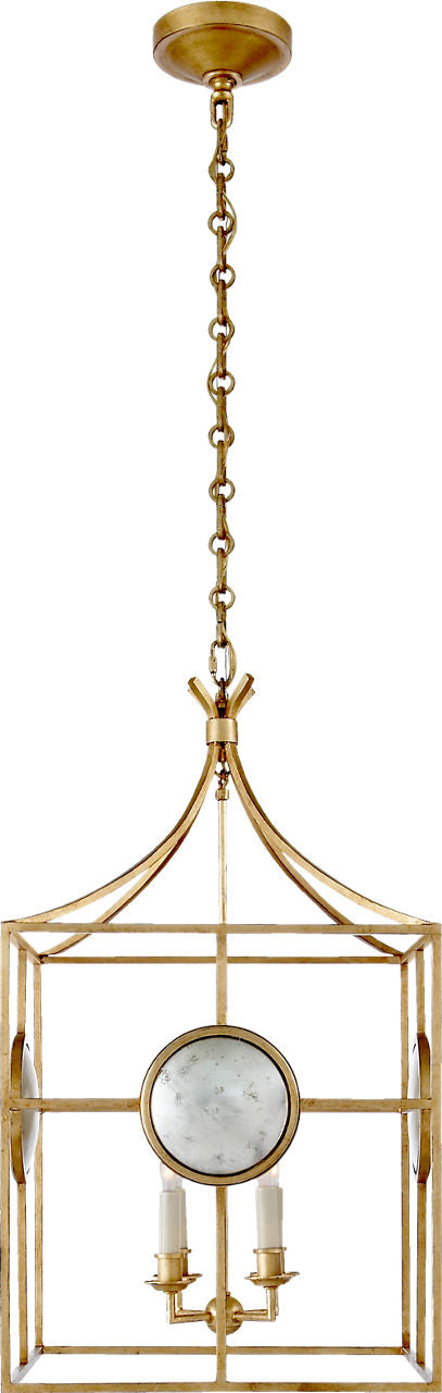 Gramercy Medium Lantern | Gilded Iron