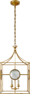 Gramercy Medium Lantern | Gilded Iron