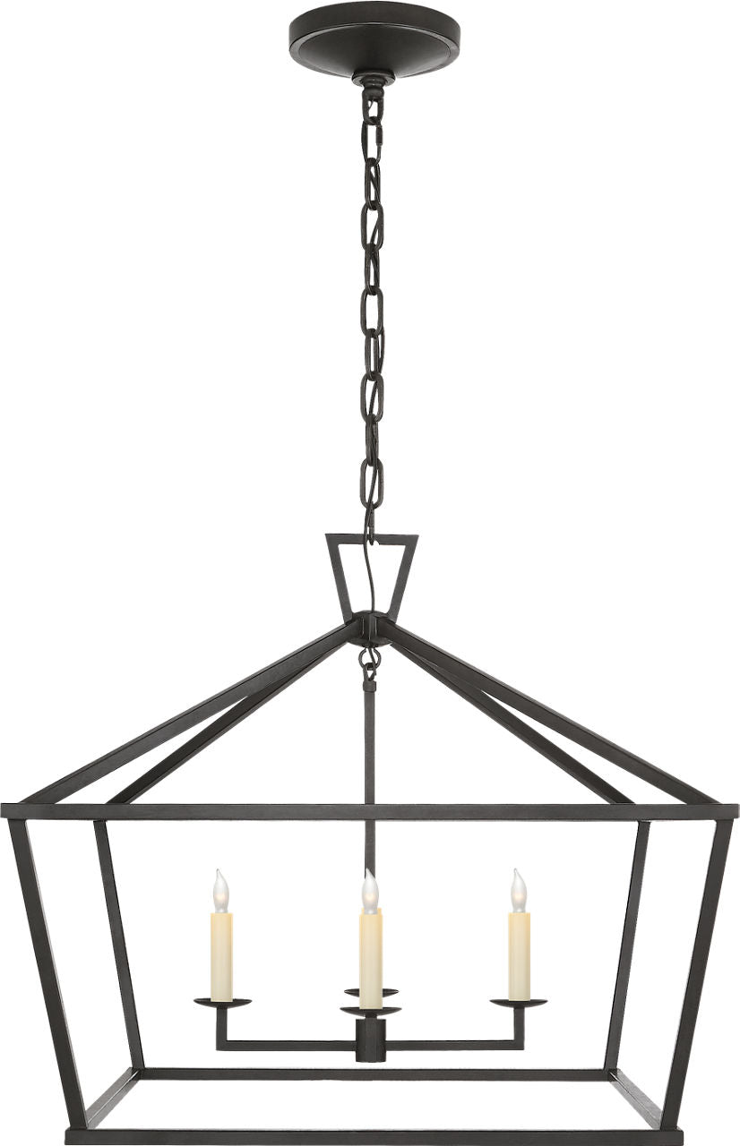 Darlana Medium Wide Lantern | Aged Iron