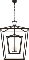 Darlana Extra Large Double Cage Lantern | Aged Iron