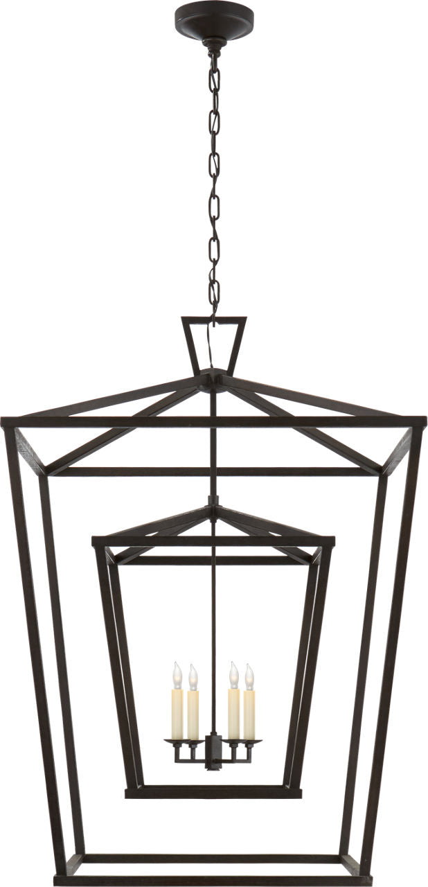 Darlana Extra Large Double Cage Lantern | Aged Iron