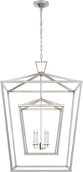 Darlana Extra Large Double Cage Lantern | Polished Nickel