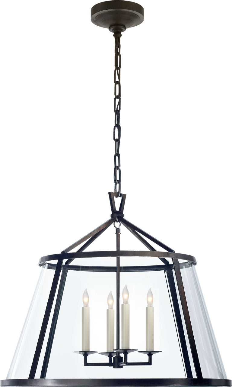 Darlana 24" Pendant | Aged Iron | Clear Glass