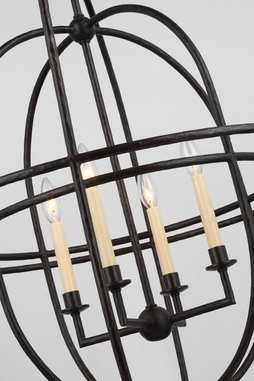 Desmond Open Double Oval Lantern | Aged Iron