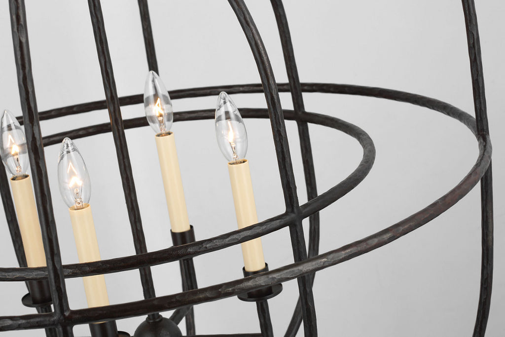 Desmond Open Double Oval Lantern | Aged Iron