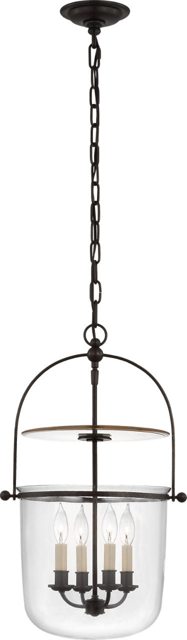 Lorford Small Smoke Bell Lantern | Aged Iron | Clear Glass