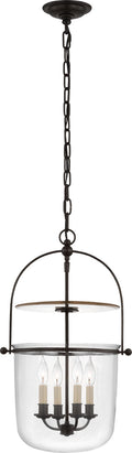 Lorford Small Smoke Bell Lantern | Aged Iron | Clear Glass