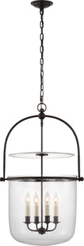 Lorford Smoke Bell Lantern | Aged Iron | Clear Glass
