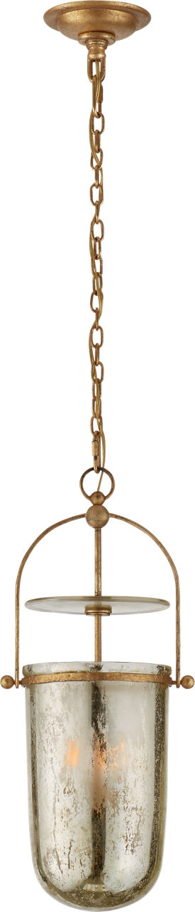 Lorford Tall Smoke Bell Lantern | Gilded Iron | Mercury Glass