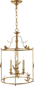 Diego Grande Classical Perching Bird Lantern | Gilded Iron