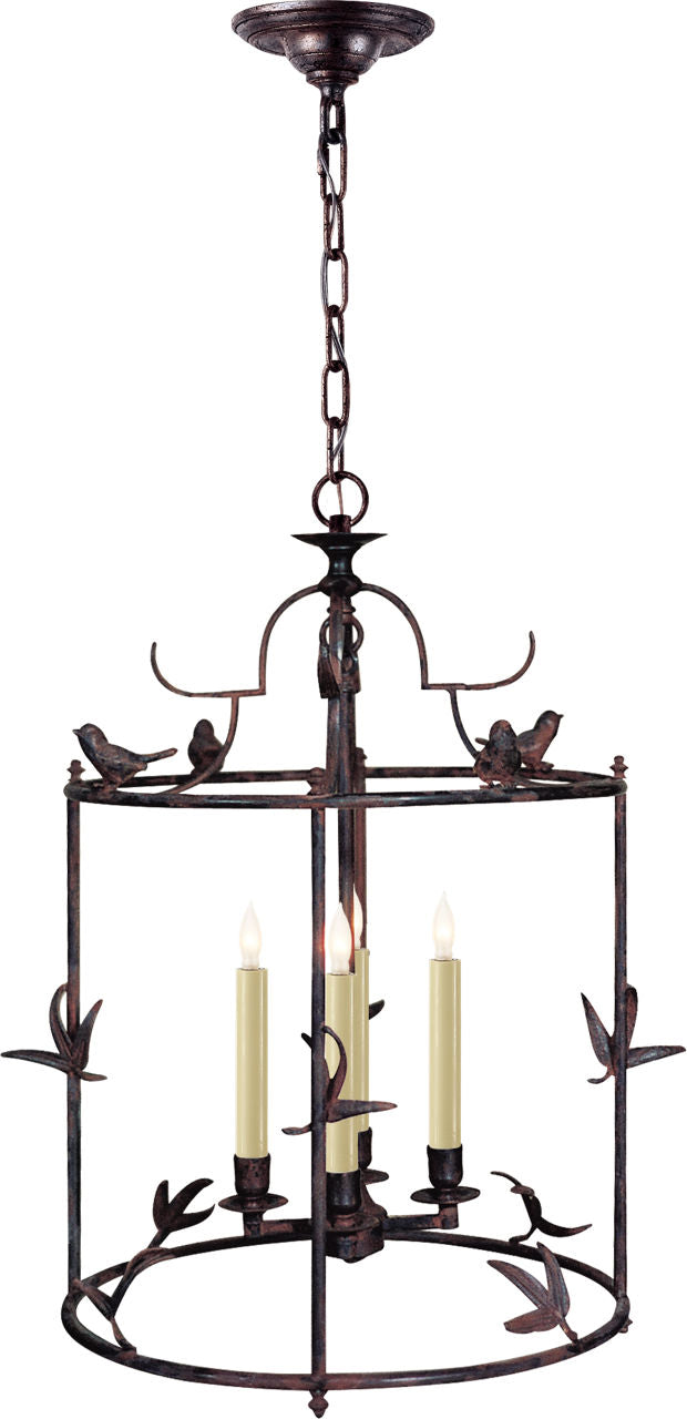Diego Grande Classical Perching Bird Lantern | Rust | Verdis Accent