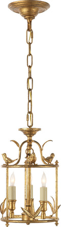 Diego Petite Classical Perching Bird Lantern | Gilded Iron