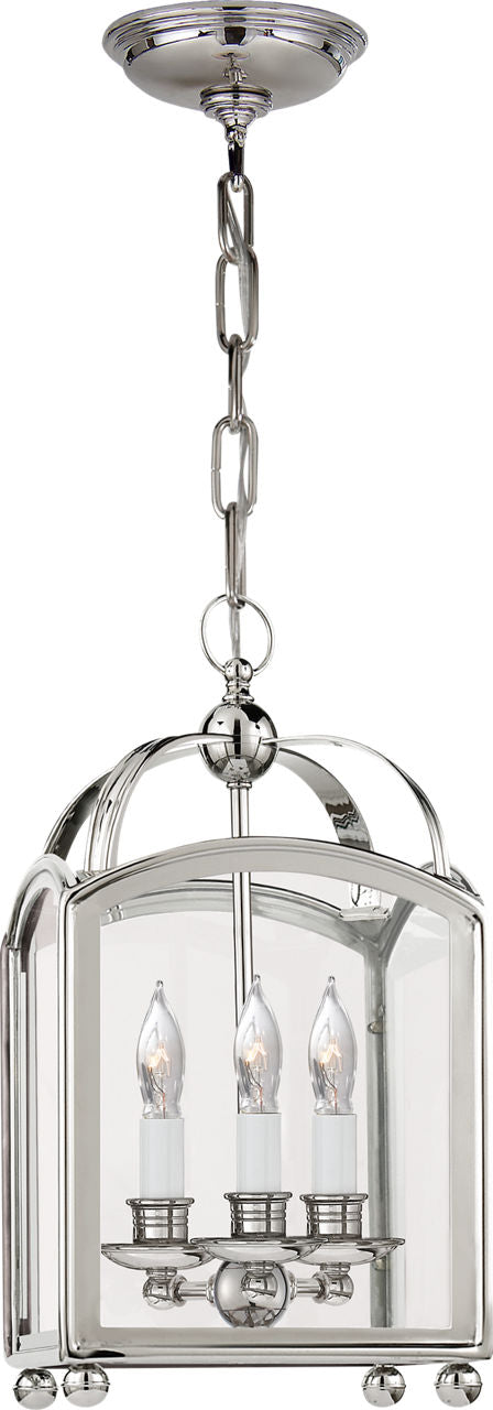 Arch Top Mini Lantern | Polished Nickel