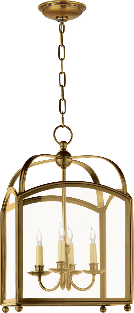 Arch Top Small Lantern | Antique-Burnished Brass
