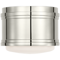 Marden 6" Flush Mount | Polished Nickel | White Glass