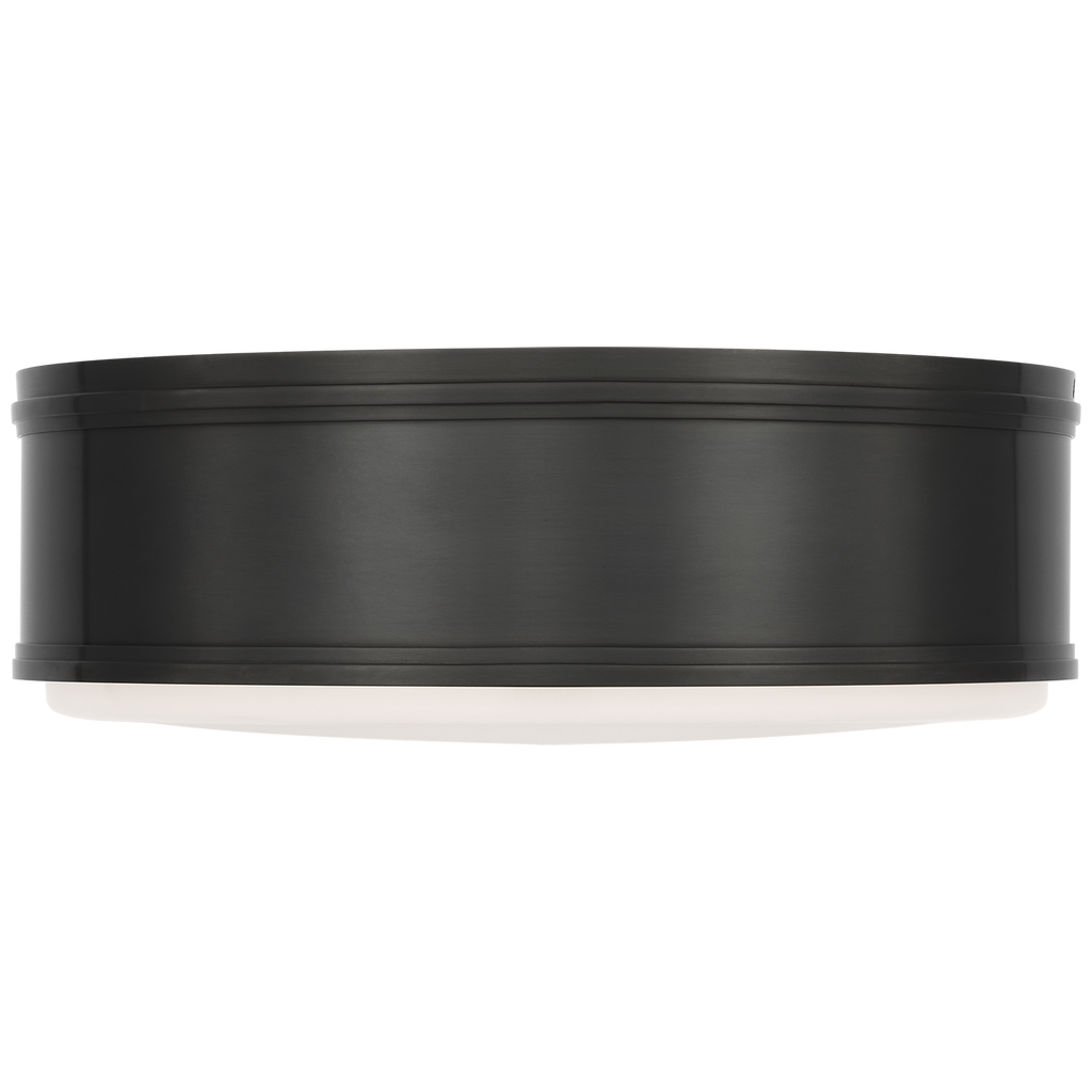 Marden 18" Flush Mount | Bronze | White Glass
