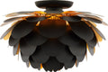 Cynara Large Flush Mount | Matte Black and Gild