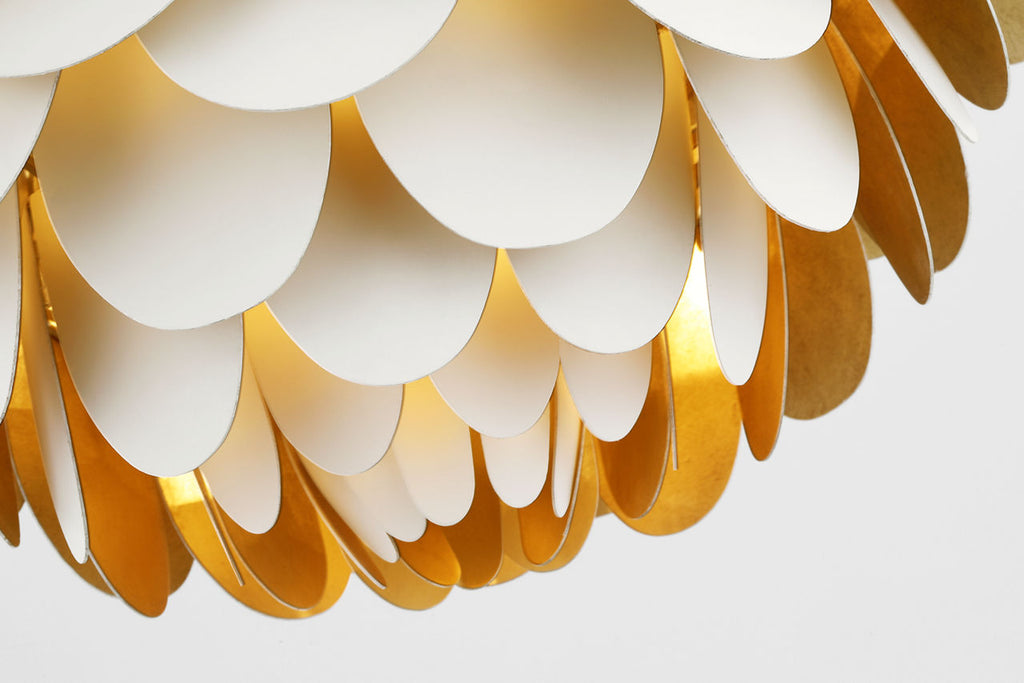 Cynara Large Flush Mount | White and Gild