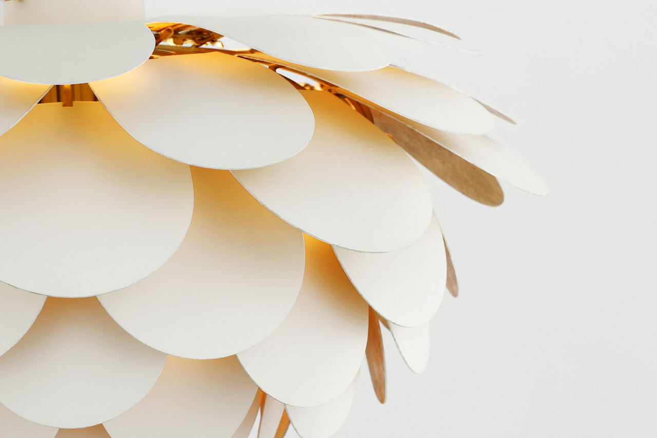 Cynara Large Flush Mount | White and Gild